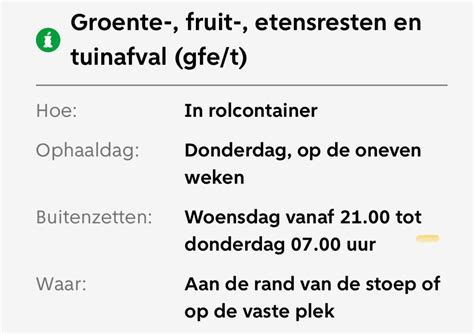 leeg schema gft containers kantershof