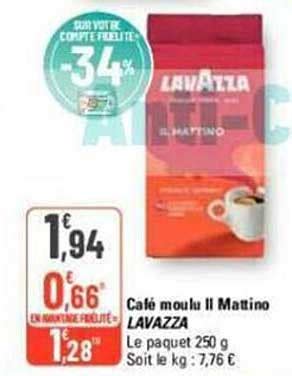 Promo Caf Moulu Ii Mattino Lavazza Chez G Icatalogue Fr