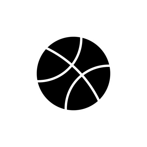 Basketball Ball Game Solid Icon Vector Illustration Logo Template