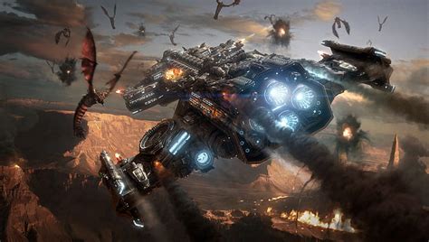 Hd Wallpaper Zerg Terran Hyperion Spaceships Battlecruiser Vehicles