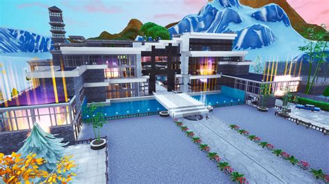 A modern mansion in fortnite creative !💎 (Over 9 hours of work ...