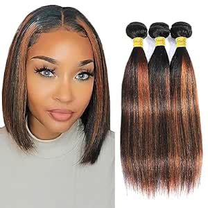 Amazon FB30 Bundles Human Hair Ombre Brown Bundles Highlight