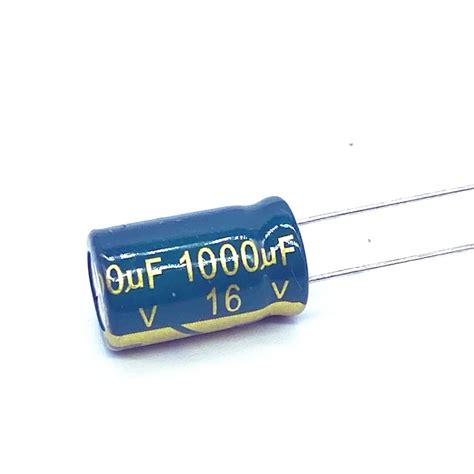 10pcs Lot 1000uf16v Low Esr Impedance High Frequency Aluminum Electrolytic Capacitor Size 10 17