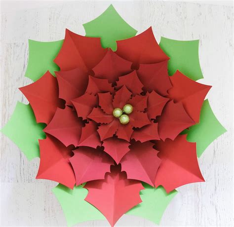 Giant Paper Poinsettia Flower Tutorial Abbi Kirsten Collections ポインセチア