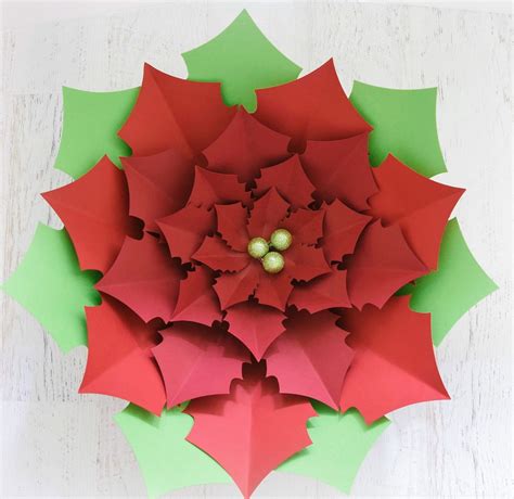 Giant Paper Poinsettia Flower Tutorial | Abbi Kirsten Collections | Paper flower tutorial, Paper ...