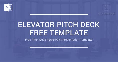 Elevator Free Pitch Deck Powerpoint Template Slidesalad