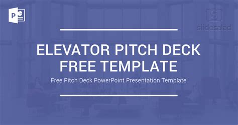 Elevator Free Pitch Deck PowerPoint Template SlideSalad