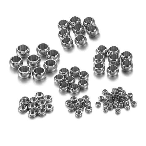 120 Pi Ces 1 5 2 5 4mm Perles D Espacement En Acier Inoxydable Gros