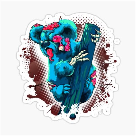 Halloween Koala Zombie Sticker For Sale By Wrestletoys Redbubble