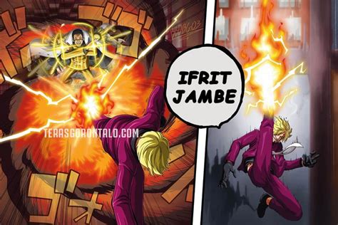 Ifrit Jambe Milik Sanji Lumpuhkan Elemen Cahaya Kizaru Di One Piece