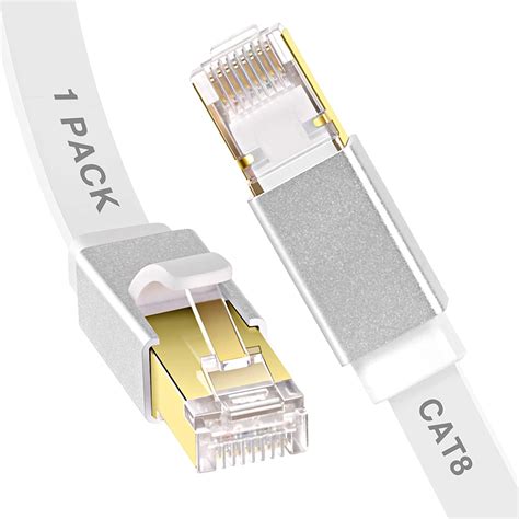 20 Ft Ethernet Cable GLANICS Cat 8 Network Internet Cable Flat LAN