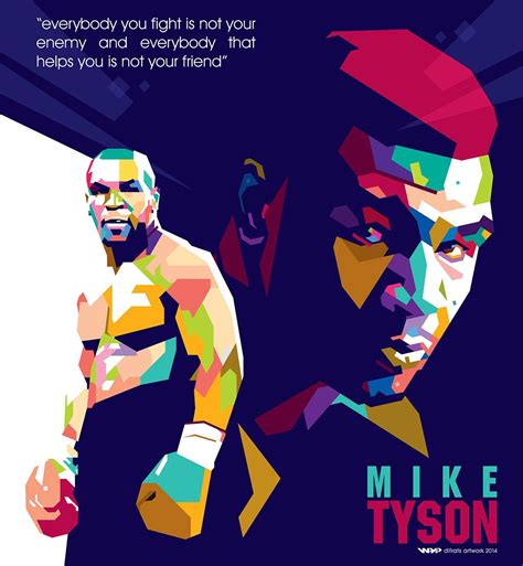 Mike Tyson Wpap By Difrats Art Vector Tracing Miketyson Boxing