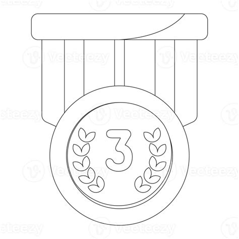 Bronze Badge Achievement Badge 2d Outline Illustrations 29205225 Png