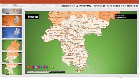 Hessen Powerpoint Karte Landkreise Gemeinden Karte Hessen Gemeinden