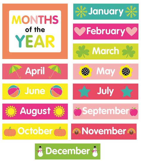 Months Printable | Template Business PSD, Excel, Word, PDF