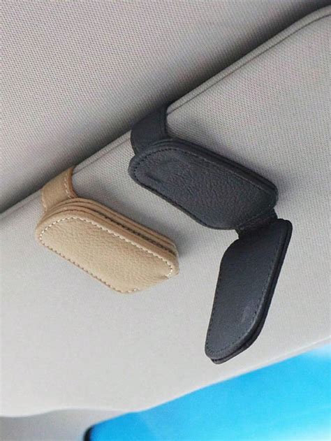 Car Glasses Holder Clip Multi Function Sun Visor Sunglasses Organizer