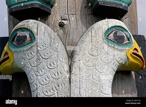 Russian Eagle On Baranof Totem Pole Sitka Baranof Island Alaska Inside