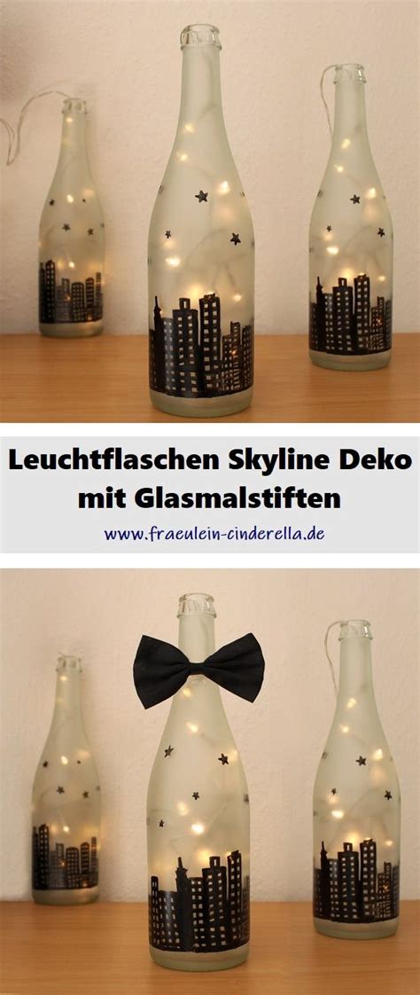 Upcycling Idee DIY Leuchtende Deko Selber Machen I Flaschen Mit