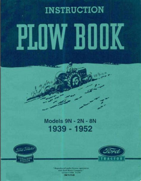 Ford 2n 8n 9n Tractor Service Manual 1939 1953 Immediate Download