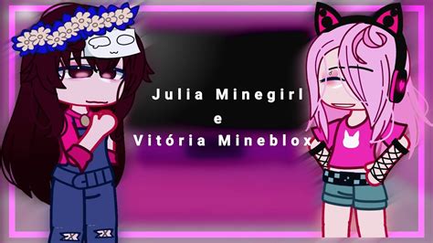 Júlia Minegirl e Vitória Mineblox reagindo a tik toks gacha club