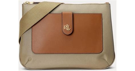 Lauren By Ralph Lauren Jamey 27 Cross Body Bag In Natural Lyst Uk