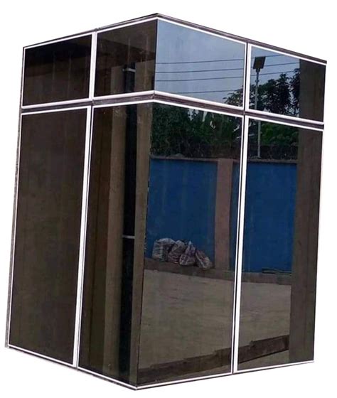 Aluminium Black Toughened Glass Partition Window For Office 9 X 8