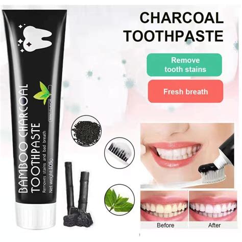 Bamboo Charcoal Tooth Whitening Black Toothpaste Whitener Tooth Paste