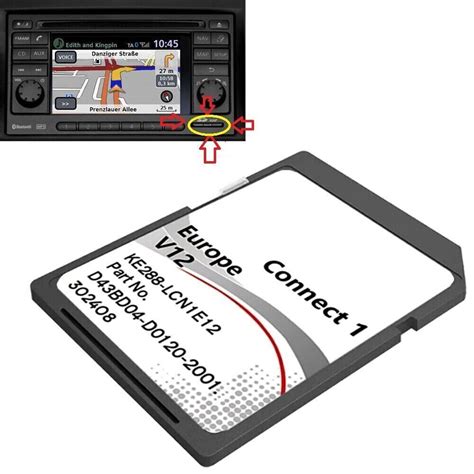 Connect V Sat Nav Sd Card For Nissan Qashqai Juke Micra Cube Notes