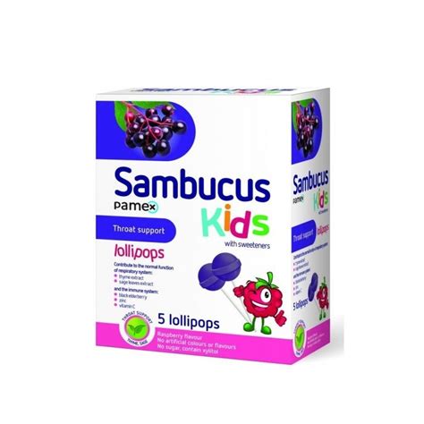 SAMBUCUS KIDS ledinukai, 5 VNT. - Pinkpharma.lt