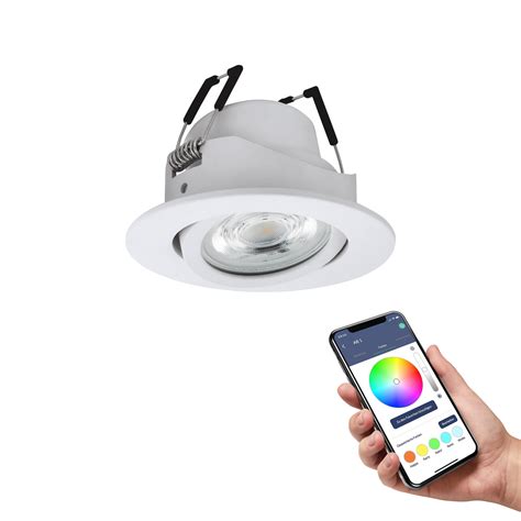 Eglo Connect Saliceto Z Led Einbauleuchte Wei Lampenwelt De