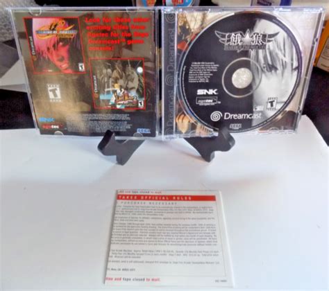 Fatal Fury Mark Of The Wolves CIB Registration Card Sega Dreamcast