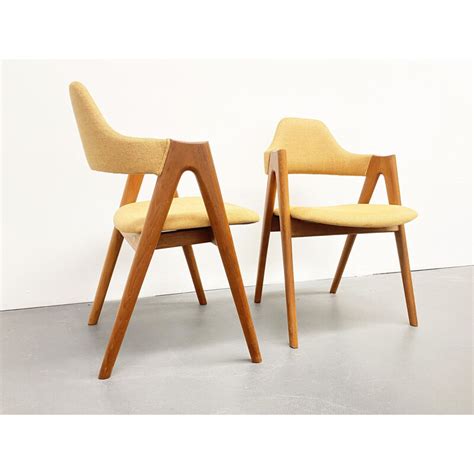 Pair Of Mid Century Compass Teak Chairs By Kai Kristiansen For SVA