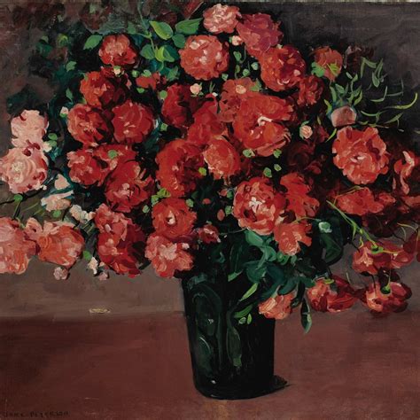 Bouquet Of Red Flowers By Jane Peterson Art Renewal Center