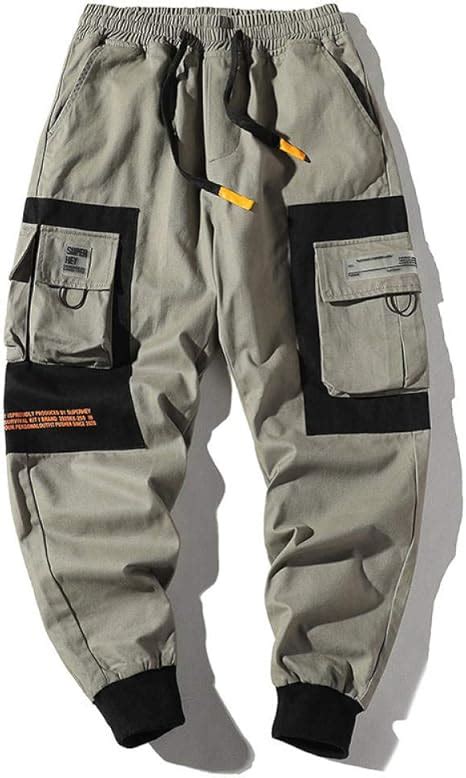 Männliche Cargohose Hip Hop Freizeithose Herren Elastische Taille Mit