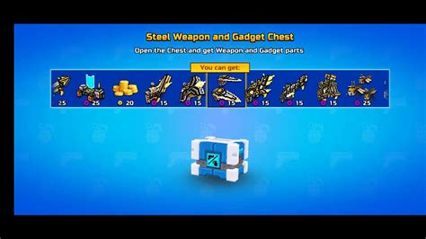 Opening A Steel Weapon And Gadget Chest Pixel Gun 3d Pg3d Youtube