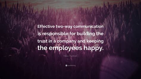 Pooja Agnihotri Quote Effective Two Way Communication Is Responsible