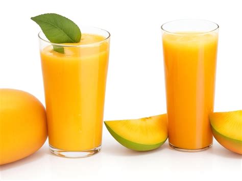 Premium AI Image Mango Juices Isolated On White Background