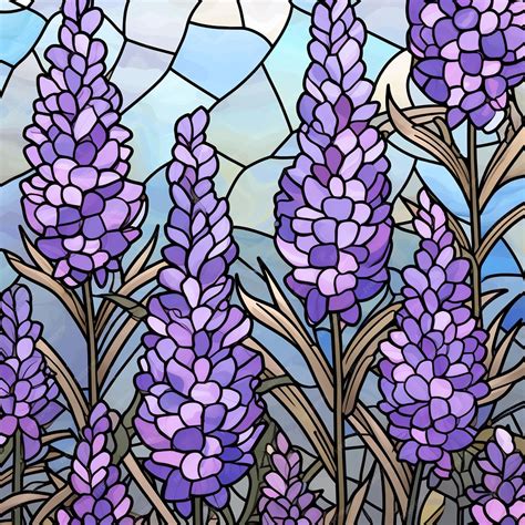 Premium Photo Lavender Stained Glass Background