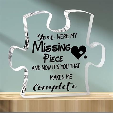 Merclix Anniversary Puzzle Shaped Plaque Gifts For Girlfriend On