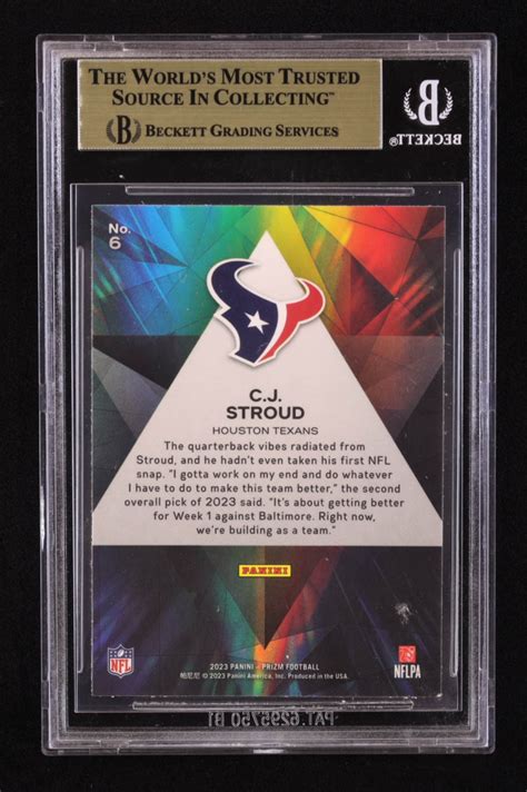 CJ Stroud 2023 Panini Prizm Prizmatic 6 RC BGS 9 5 Pristine Auction