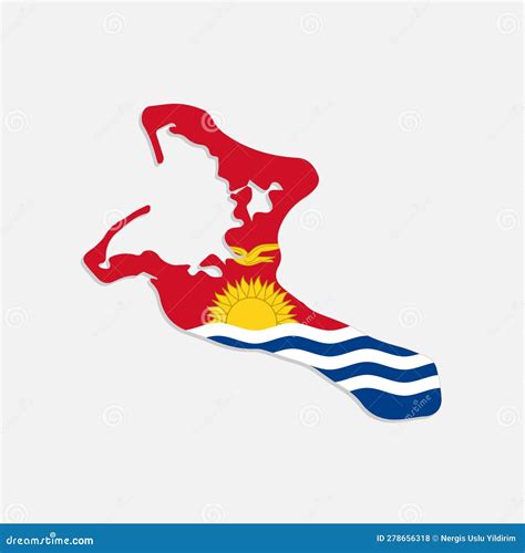 Kiribati flag map stock vector. Illustration of country - 278656318