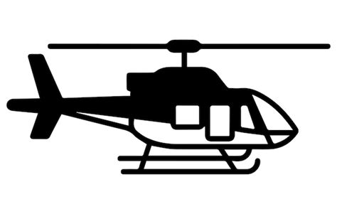 Premium Vector | Black isolated silhouette of helicopter on white background