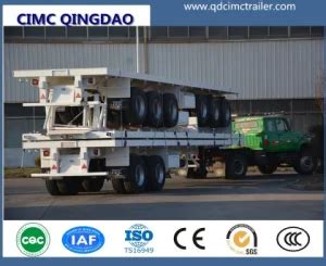 Cimc Factory 3 Axles 30t 46t Hydraulic Low Bed Semi Trailer China