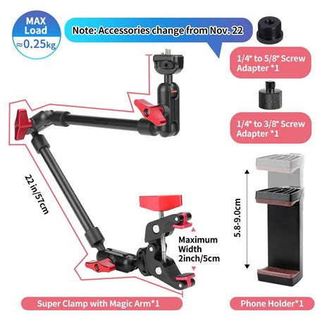 Jebutu Upgraded In Cm Adjustable Articulating Friction Magic Arm