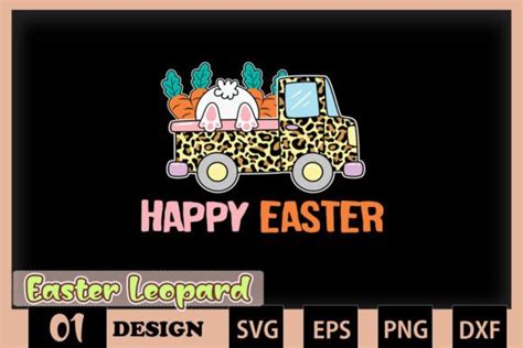 Happy Easter Leopard Truck Graphic By Skinite Creative Fabrica