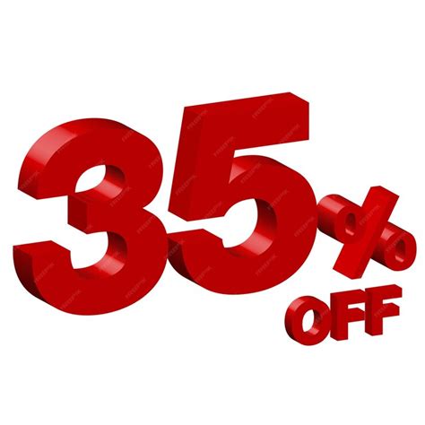 Premium Vector Thirty Five 35 Percent Off 3d Vector Illustration