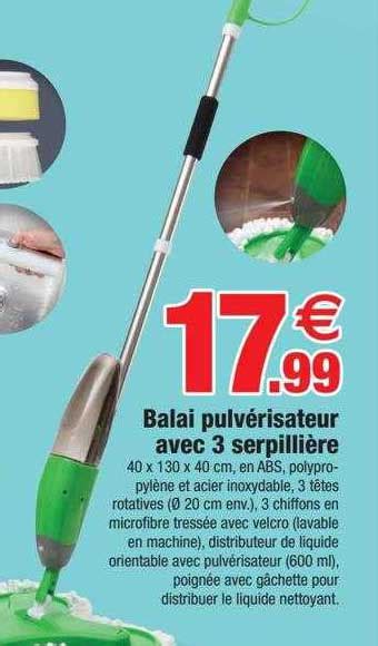 Promo Balai Pulv Risateur Avec Serpilli Re Chez Bazarland Icatalogue Fr