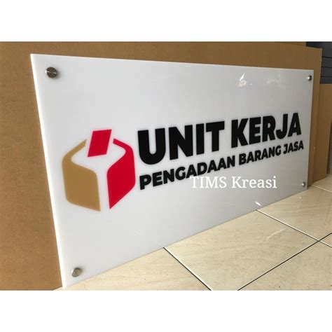 Jual Plang Akrilik Papan Akrilik Print UV Papan Nama Ruangan