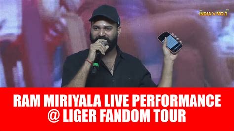 Ram Miriyala Sings Live Liger Fandom Tour Warangal Shreyas Media