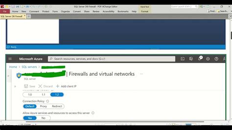 Connecting To Azure Sql Server By Adding Client Ip Address Firewall Rule Youtube